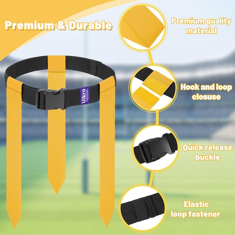 Uikro Flag Football Belts, 7 Player Flag Football Set, 21 Flags for Flag Football for Kids Youth Adults Training Sports - Image 4